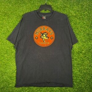 Murrays Pomade Graphic T-Shirt Mens Large Black Hanes Beefy-T Wolf Logo‎